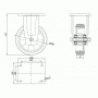 Koła aluminiowo-gumowe fi 160 mm w obudowie stałej spawanej - opona szara