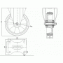 Koła aluminiowo-gumowe fi 180 mm w obudowie stałej - opona szara