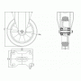 Koła aluminiowo-gumowe fi 200 mm w obudowie stałej - opona szara