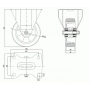 Koła aluminiowo-gumowe fi 125 mm w obudowie stałej - opona szara