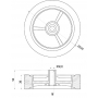 Koło do kosiarki fi 150 mm łożysko ślizgowe