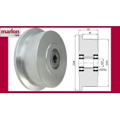 Koło fi 180 bieżnia 150 mm kołnierzowe lita stal