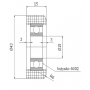 Rolka poliamidowa z łożyskiem fi 43 otwór fi 15 do 40 kg