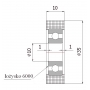 Rolka poliamidowa z łożyskiem fi 35 otwór fi 10 do 30 kg