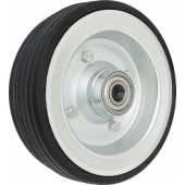 Koło metalowo-gumowe fi 225 mm ( do 300 kg ) ł. kulkowe ( fi 20 ) czarne