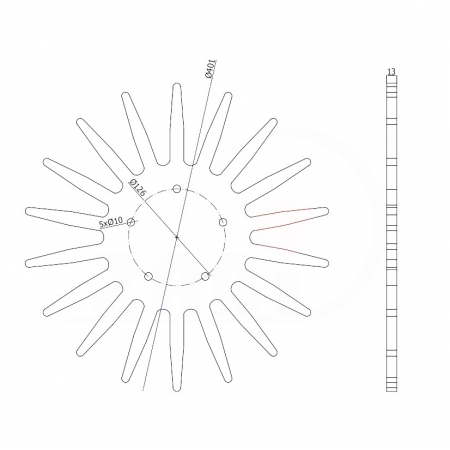 Gwiazda pieląca 401/18 - 93 Shore A