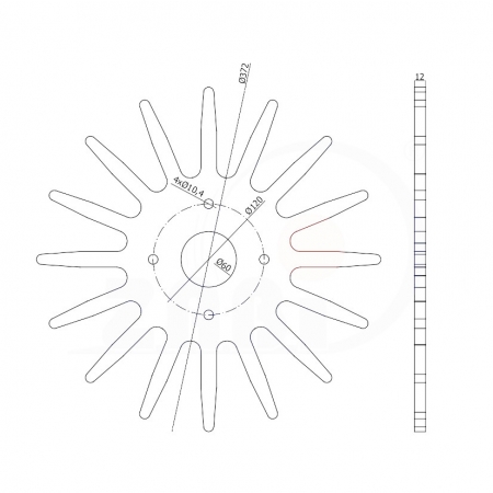 Gwiazda pieląca 375/16 - 93 Shore A