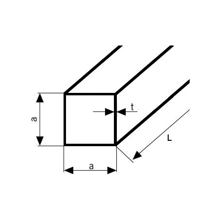 Profil zamknięty  20x20x1,5 -   2,0 mb