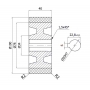 Koło napędowe  fi 100 oś fi 20